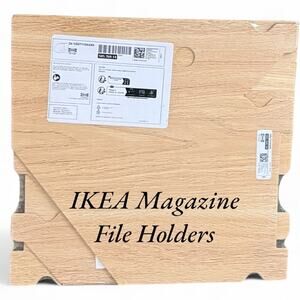 IKEA HASTVISKARE "Oak Effect" Magazine Holders (Set of 2)